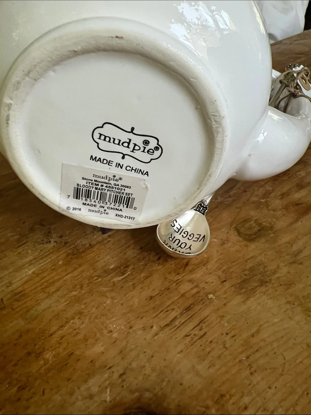 Mudpie Bloody Mary Pitcher Set NWT